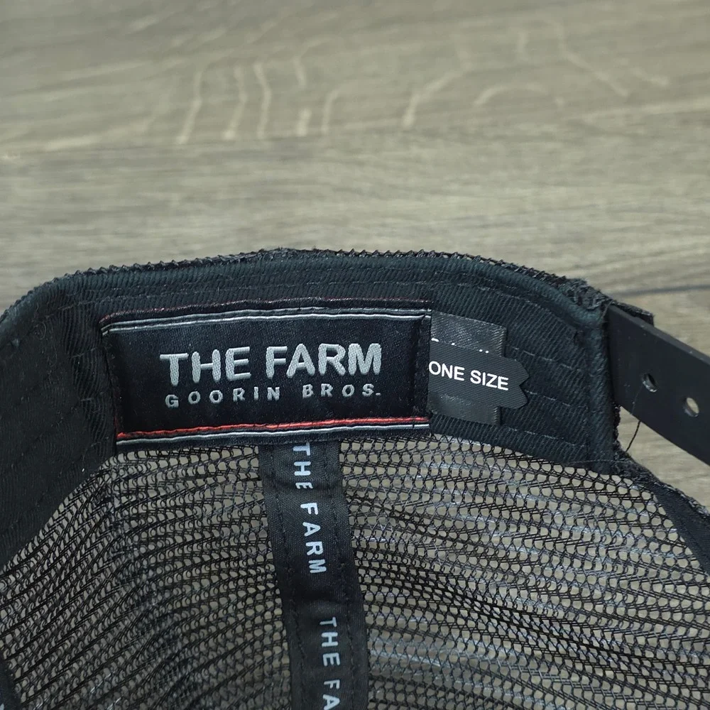 Goorin Bros The Farm Cash Hat Cap Snap Back One Size Black Mens Animal Trucker
